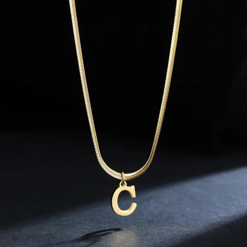 Modern 26-Letter Charm Necklace