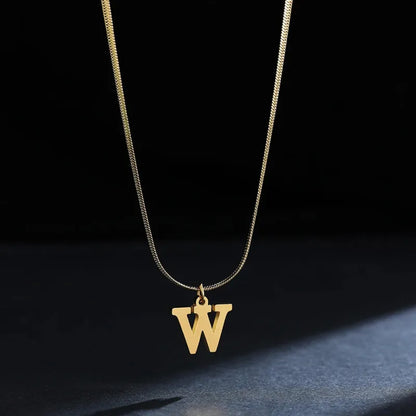 Modern 26-Letter Charm Necklace