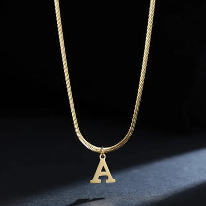 Modern 26-Letter Charm Necklace