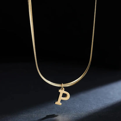 Modern 26-Letter Charm Necklace