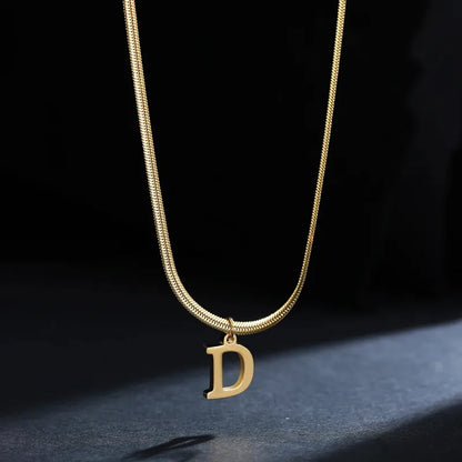 Modern 26-Letter Charm Necklace