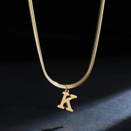 Modern 26-Letter Charm Necklace