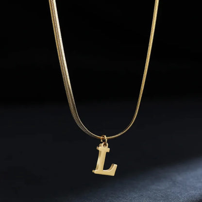 Modern 26-Letter Charm Necklace