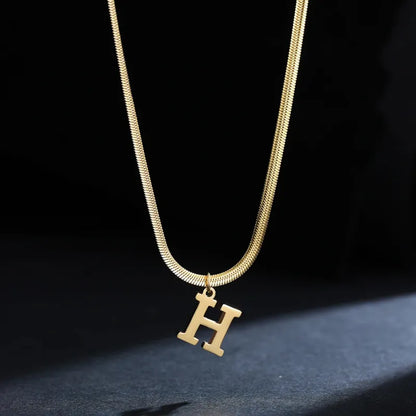 Modern 26-Letter Charm Necklace