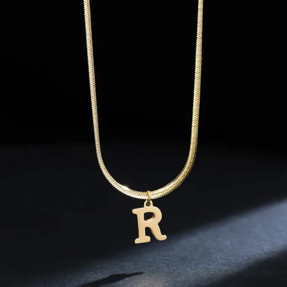 Modern 26-Letter Charm Necklace