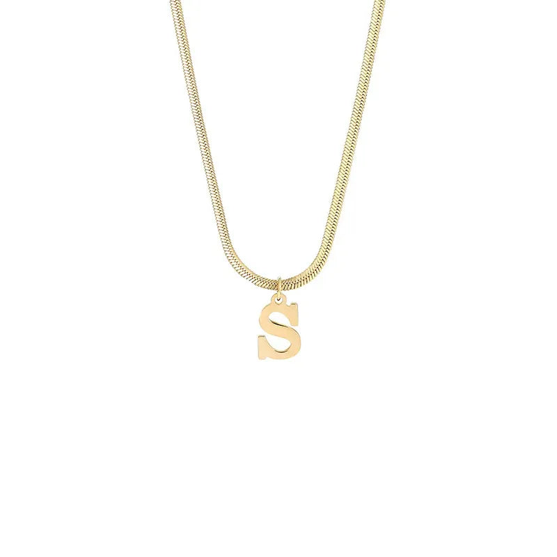 Modern 26-Letter Charm Necklace