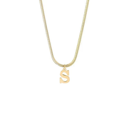 Modern 26-Letter Charm Necklace