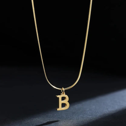 Modern 26-Letter Charm Necklace