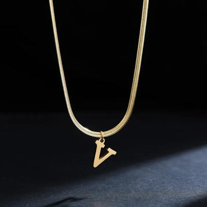 Modern 26-Letter Charm Necklace