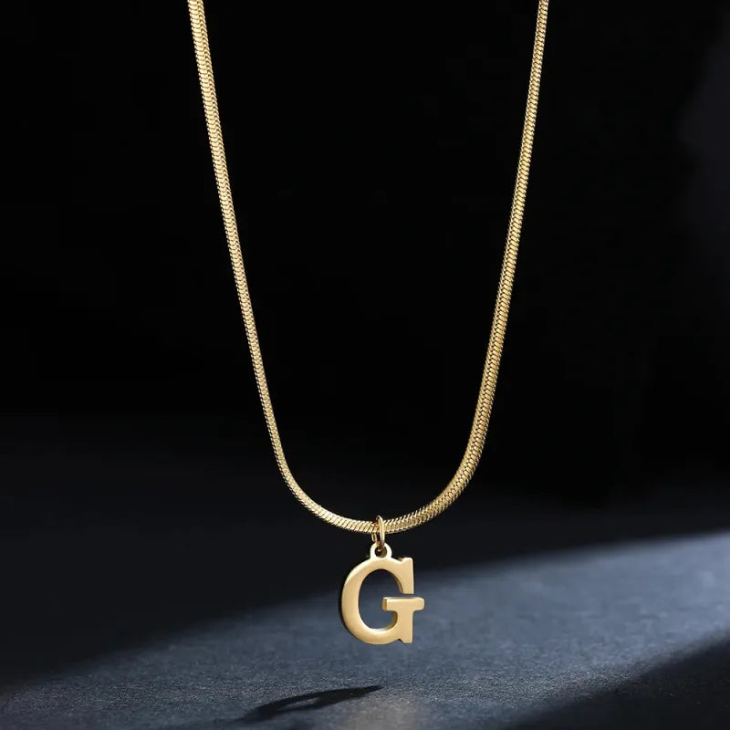 Modern 26-Letter Charm Necklace