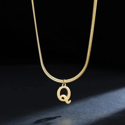 Modern 26-Letter Charm Necklace