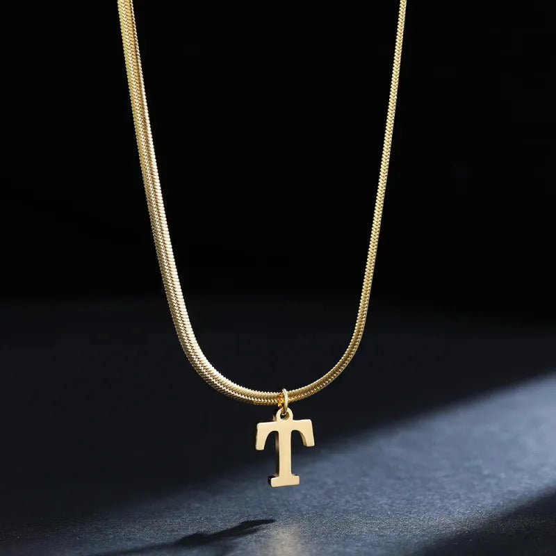 Modern 26-Letter Charm Necklace