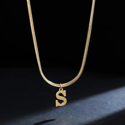 Modern 26-Letter Charm Necklace