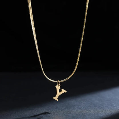 Modern 26-Letter Charm Necklace