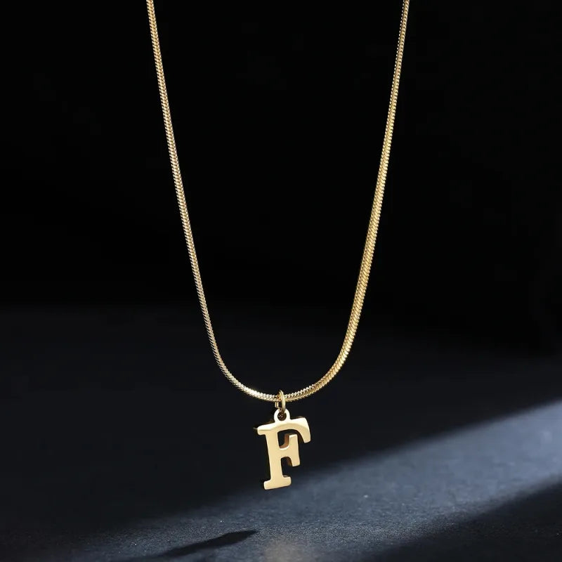 Modern 26-Letter Charm Necklace