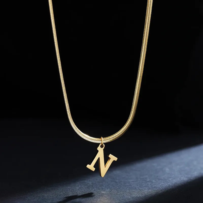 Modern 26-Letter Charm Necklace